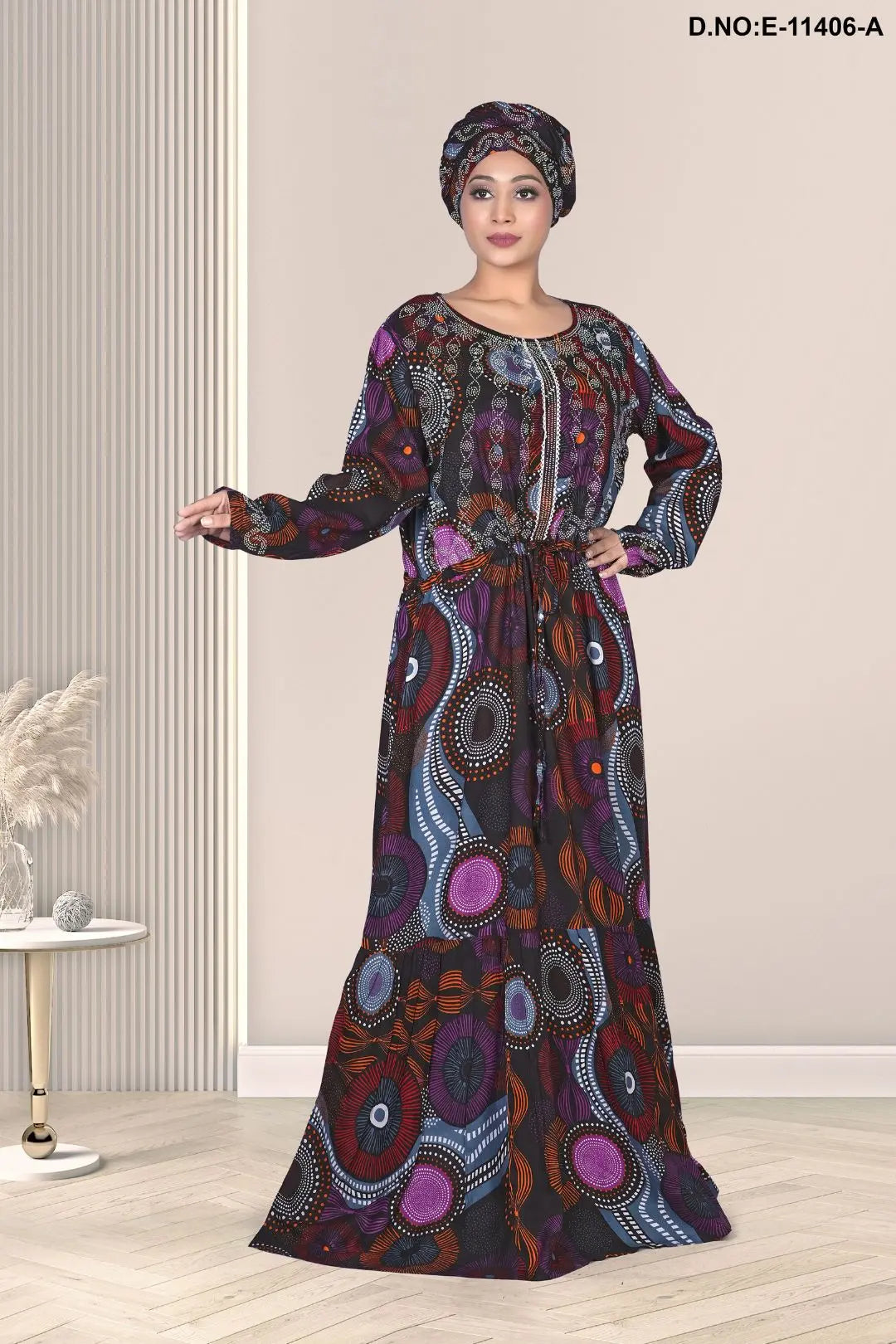 Rayon Wholesale Readymade Kaftan With Stole