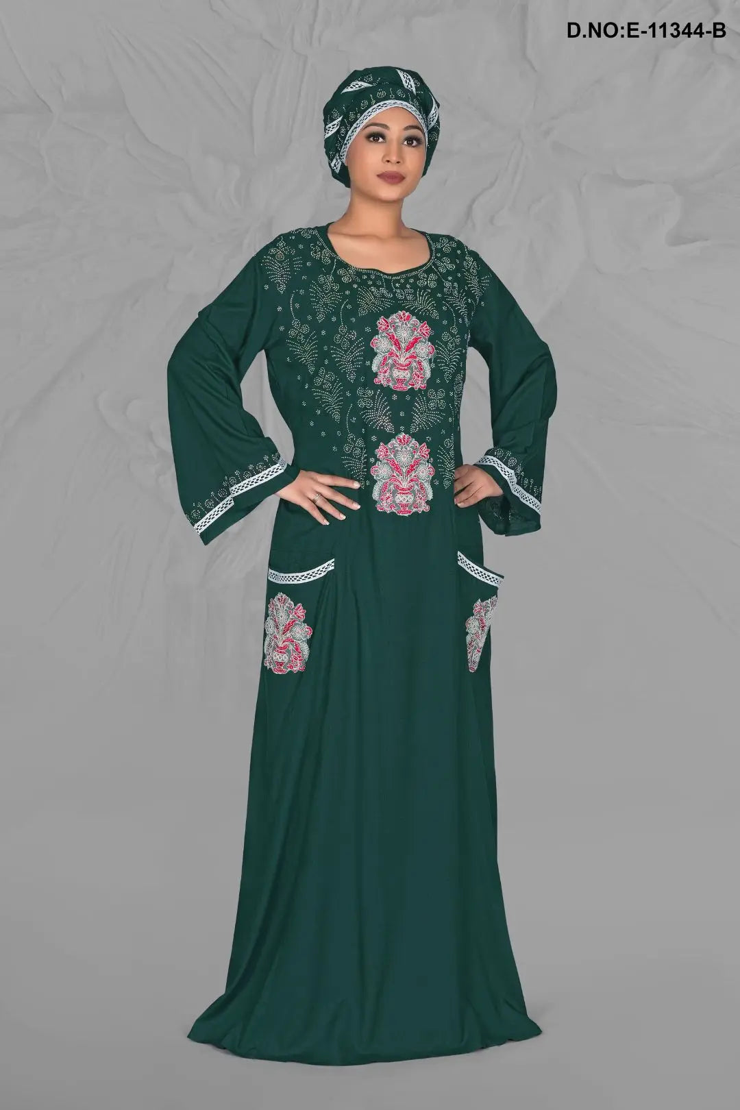 Hand Embroidered Gorgeous Kaftan in Light Weight
