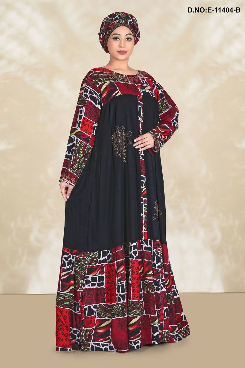 Floral Printed Maxi Kaftan Dress Ethnic Fashion