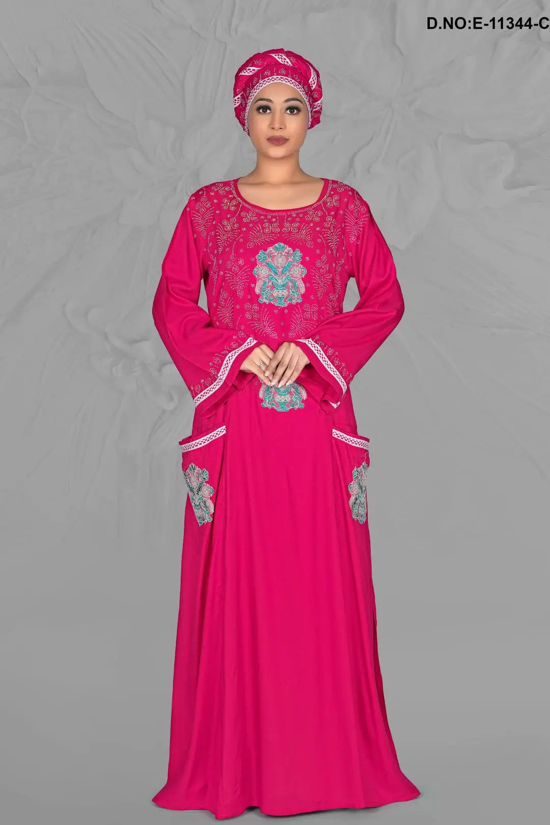 Hand Embroidered Gorgeous Kaftan in Light Weight
