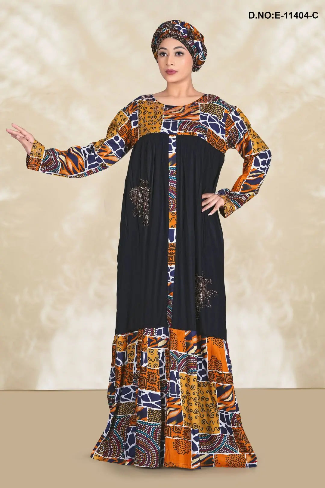Floral Printed Maxi Kaftan Dress Ethnic Fashion