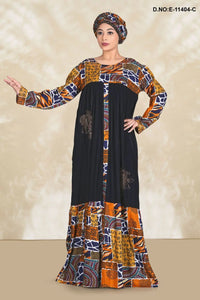 Floral Printed Maxi Kaftan Dress Ethnic Fashion