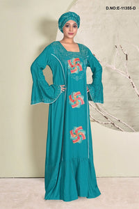 Faux Gorgeous Embroidered Readymade Kaftan