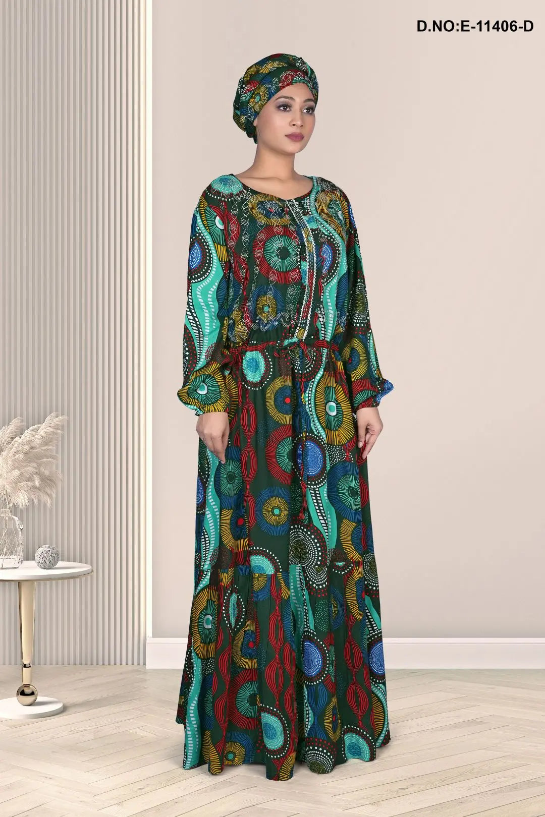 Rayon Wholesale Readymade Kaftan With Stole