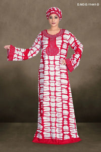 Women's Casual Designer Long Sleeve Printed Loose Kaftan