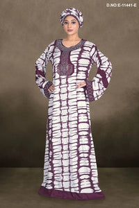 Women's Casual Designer Long Sleeve Printed Loose Kaftan