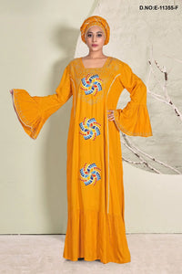 Faux Gorgeous Embroidered Readymade Kaftan