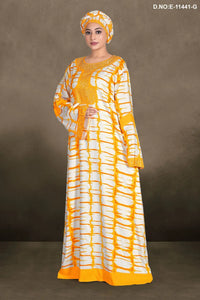 Women's Casual Designer Long Sleeve Printed Loose Kaftan