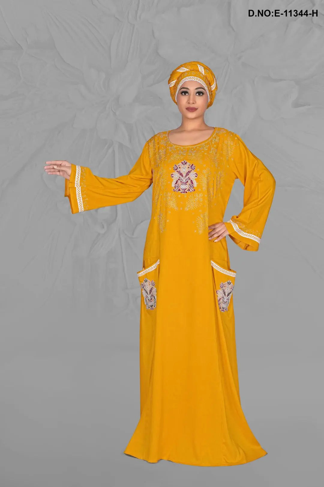 Hand Embroidered Gorgeous Kaftan in Light Weight