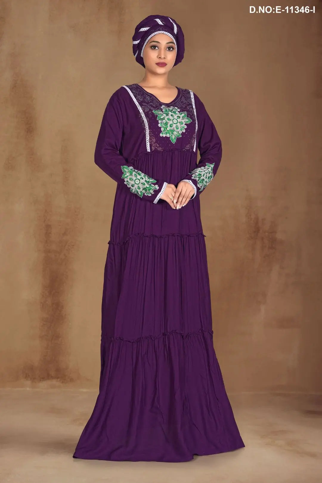 Designer Layered Long Kaftan Dress For Women