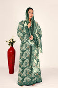 Botanical Chiffon Overlay Shrug Open Longline Women Modest Wear