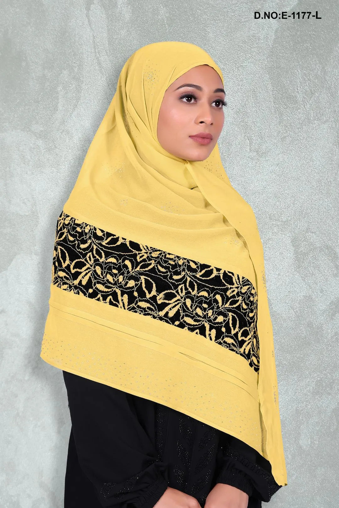 Light Yellow Premium Diamond Embellished Dupatta with Delicate Net Lace