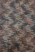 Linear Sequin Embroidered Mottled NC Satin Foil Fabric