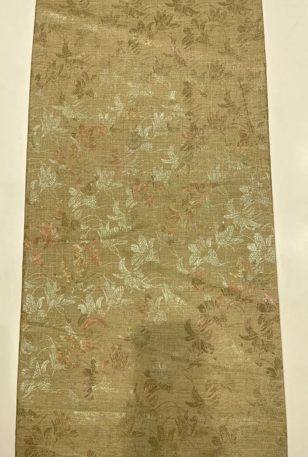Linen Dyed With Multi Foil Glamorous Shimmering Apparel Fabric