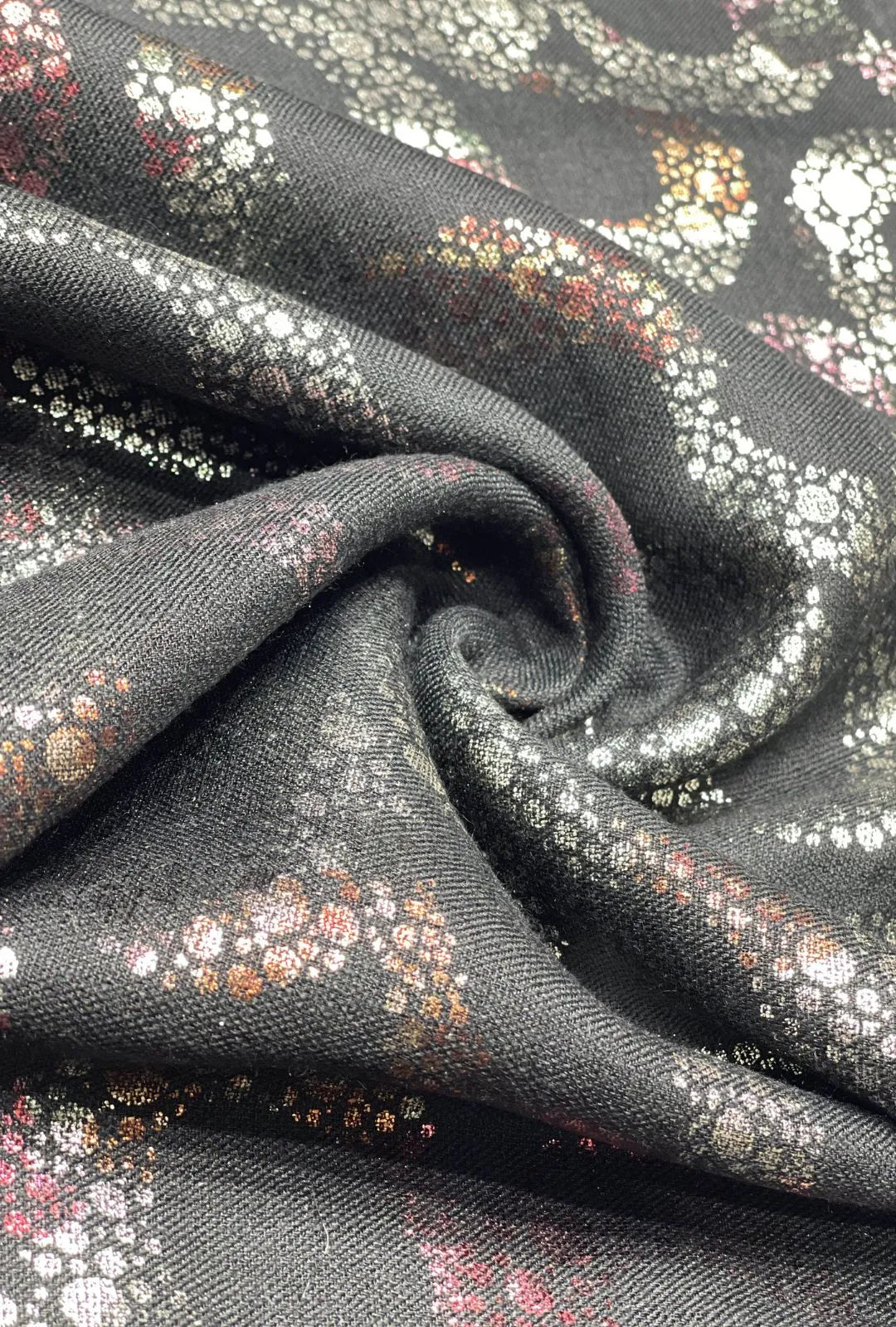 Linen Dyed With Multi Foil Majestic Festive Boutique Fabric
