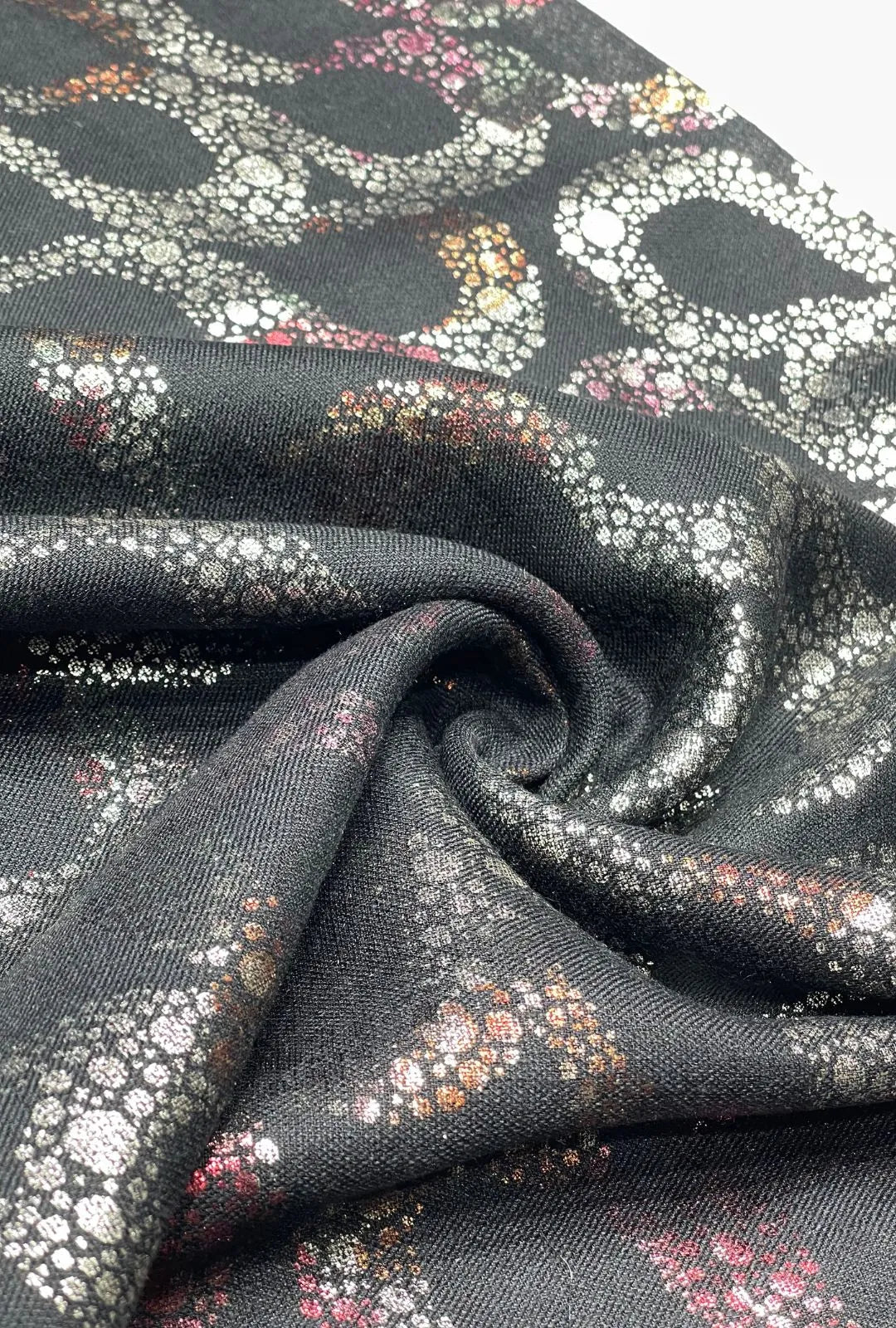 Linen Dyed With Multi Foil Majestic Festive Boutique Fabric