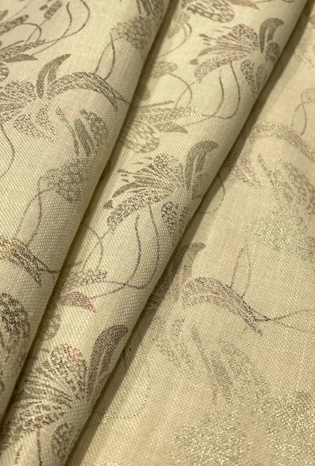 Linen Dyed With Multi Foil Shimmering Boutique Fabric Yardage
