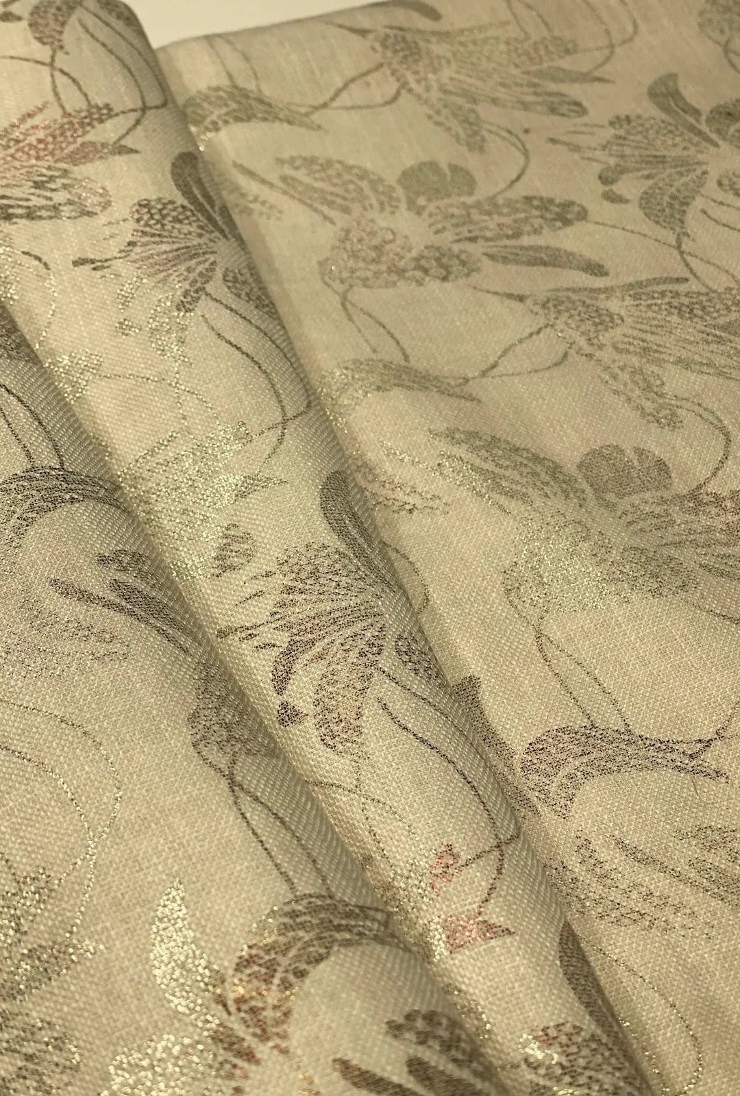 Linen Dyed With Multi Foil Shimmering Boutique Fabric Yardage