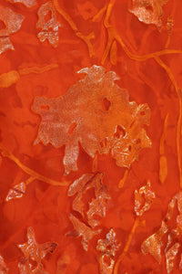 Luxurious Brasso Fabric with Metallic Foil Work