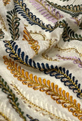 Luxury Fern Embroidered Linen Premium Abaya Kaftan Fabrication