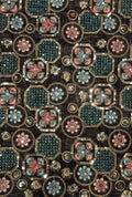 Luxury Floral Embroidered Linen Premium Jalabeya Dress Fabric