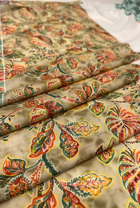 Luxury Ornamental Printed London Cotton Premium Gown Material
