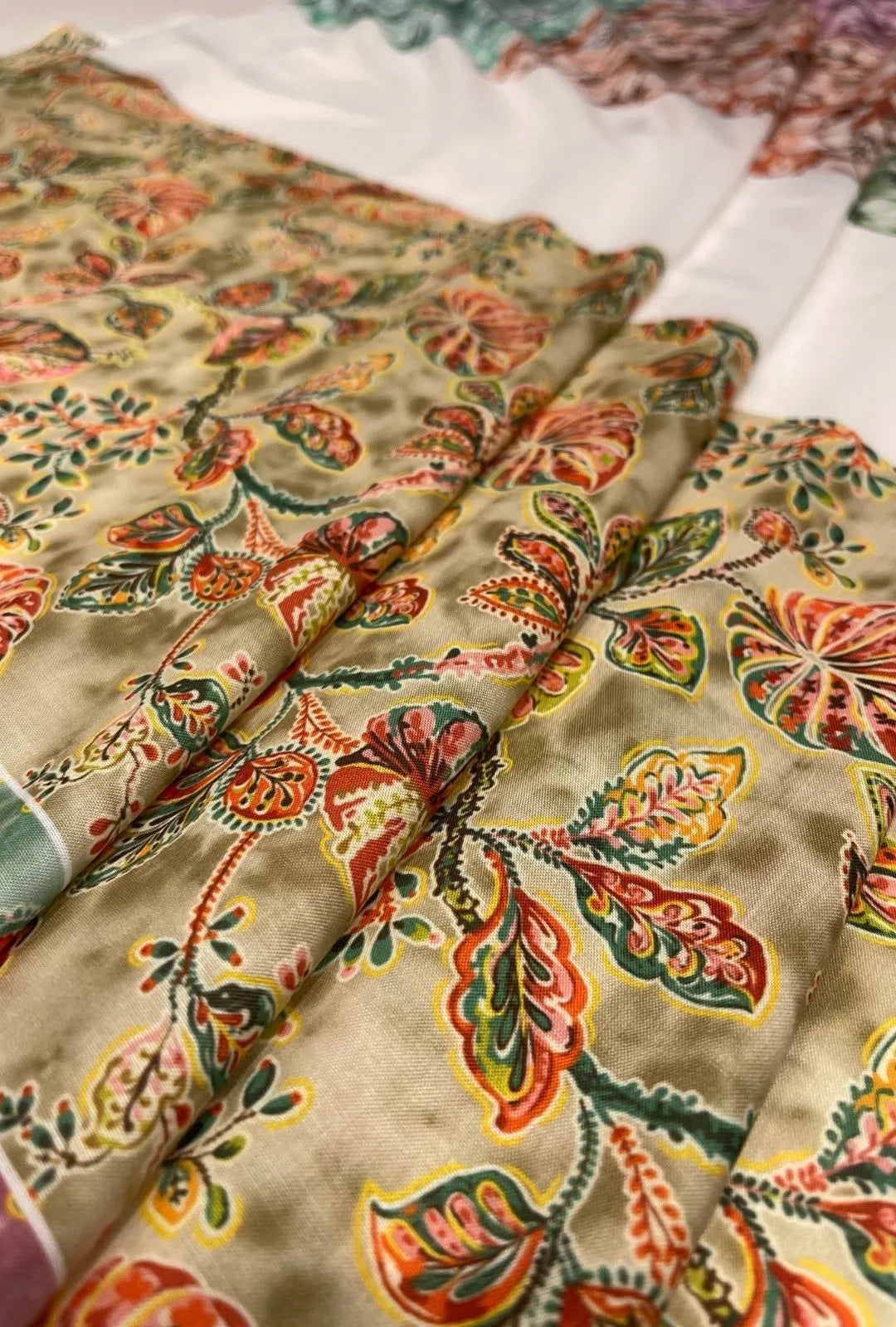 Luxury Ornamental Printed London Cotton Premium Gown Material