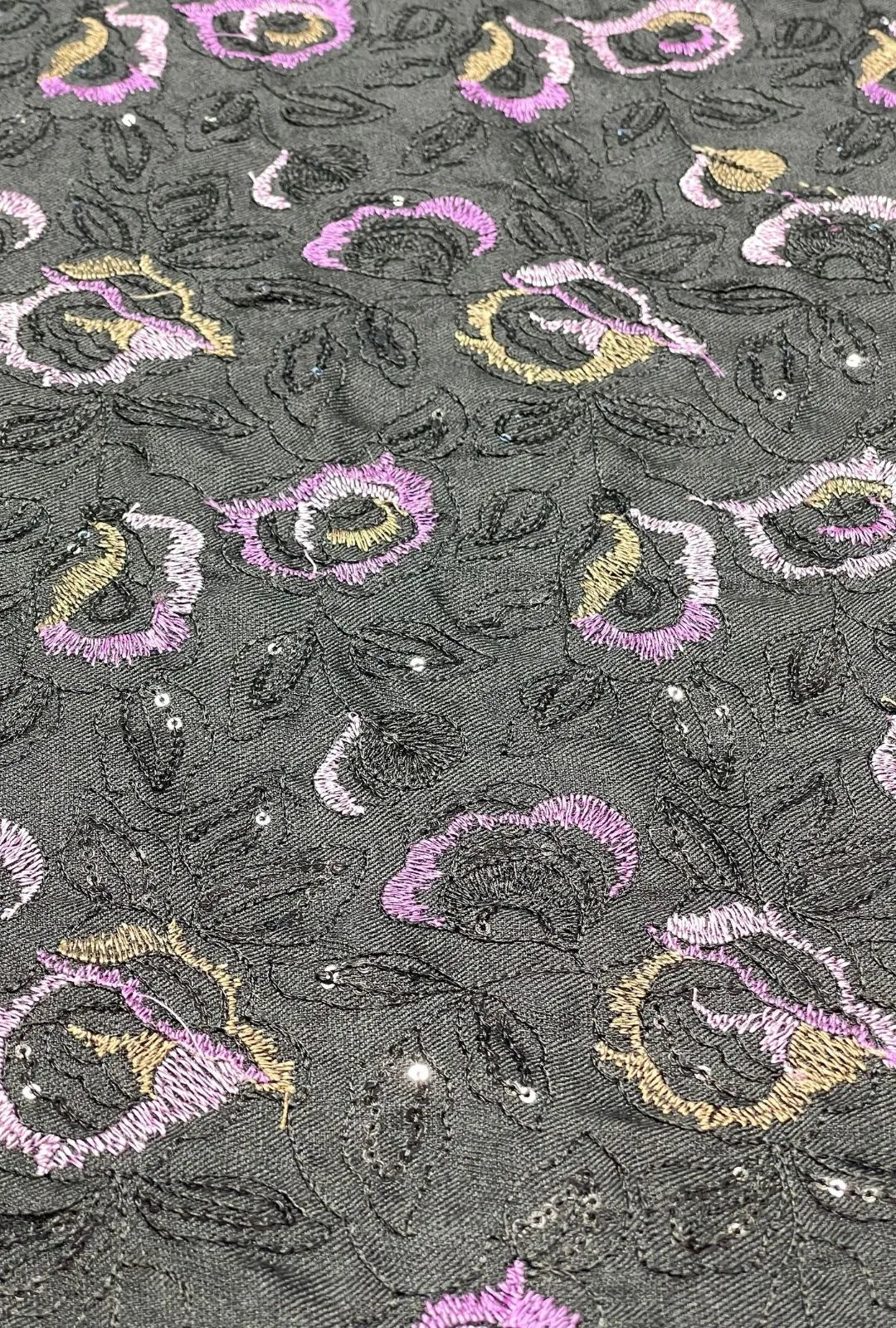 Magnificent Floral Embroidered Linen Premium Manteau Fabric