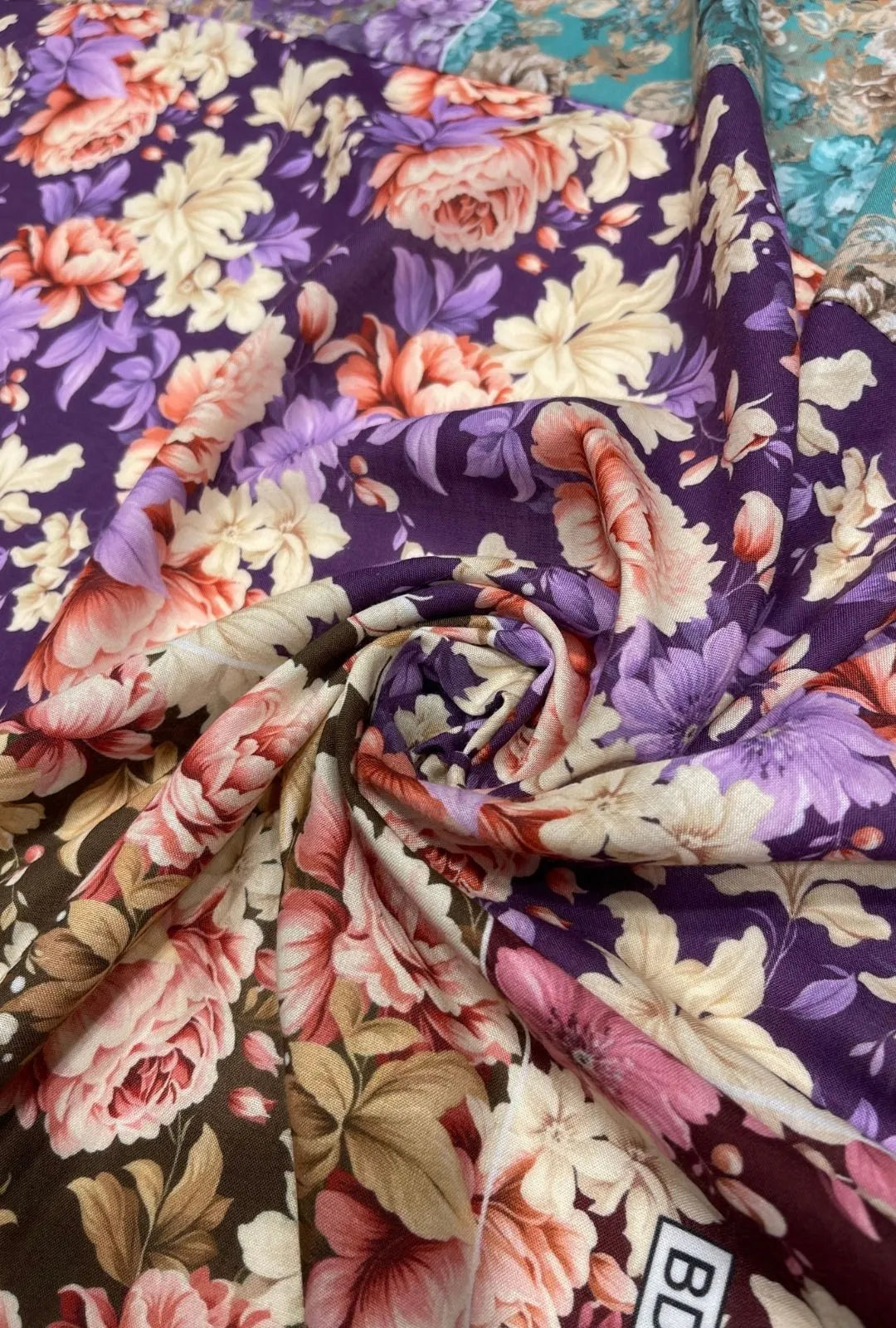 Magnificent Floral Printed London Cotton Premium Abaya Fabric