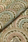 Magnificent Scallop Embroidered Linen Premium Mukhawar Fabric
