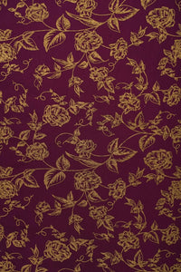 Maroon Armani Satin With Foil Work Fabrics