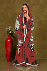 Chiffon Shrug Set with Geometric and Medallion Print GAJIWALA EXPORT