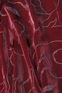 Maroon Jimy Miny Diamond Work Fabrics
