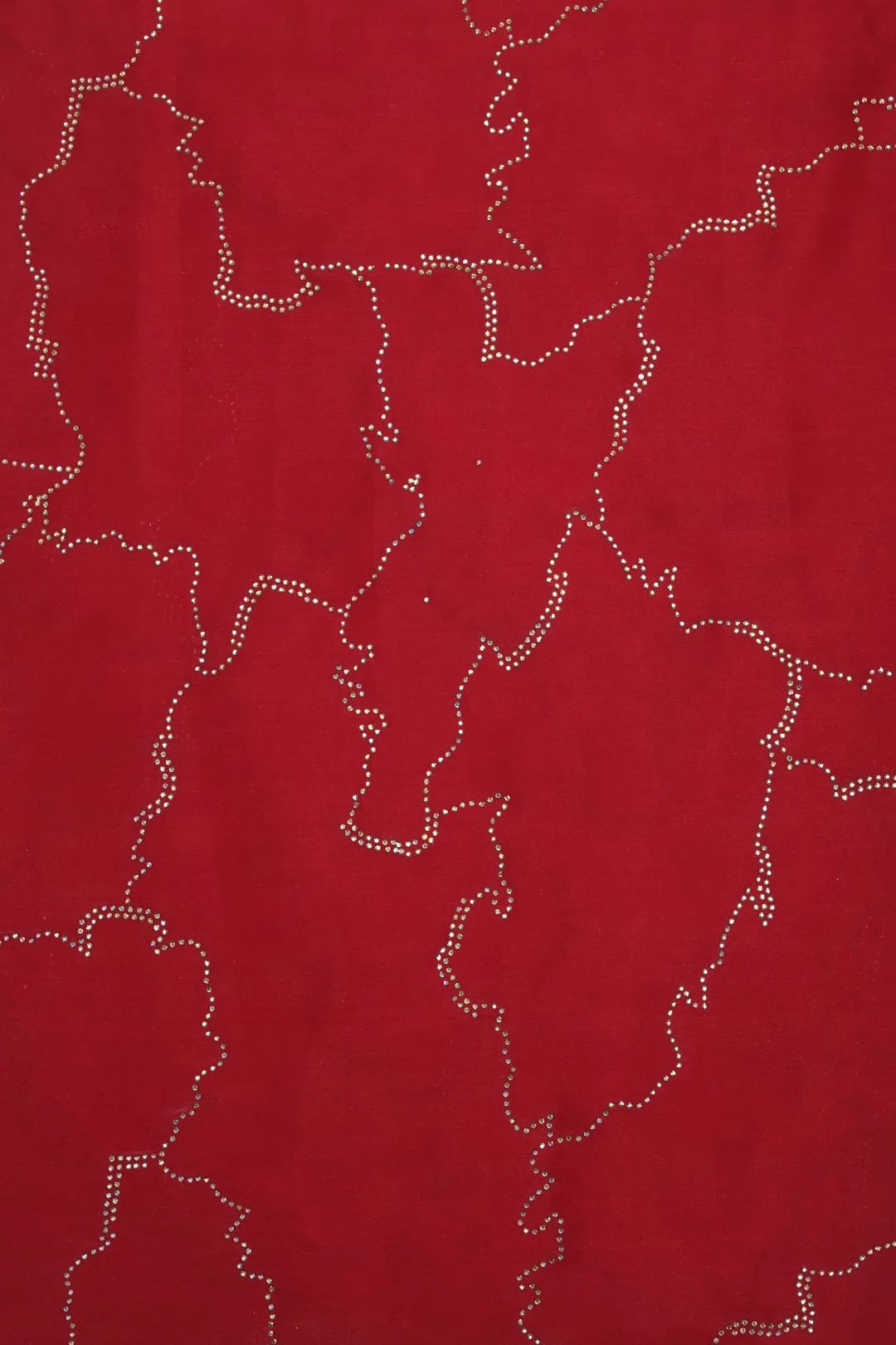 Maroon Jiny Miny Diamond Work Fabric