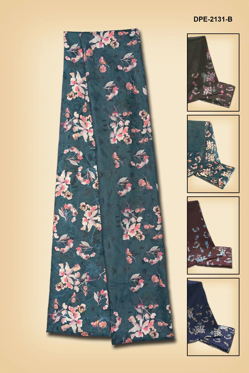 Morpich Floral Printed women's wear Unstitched fabric