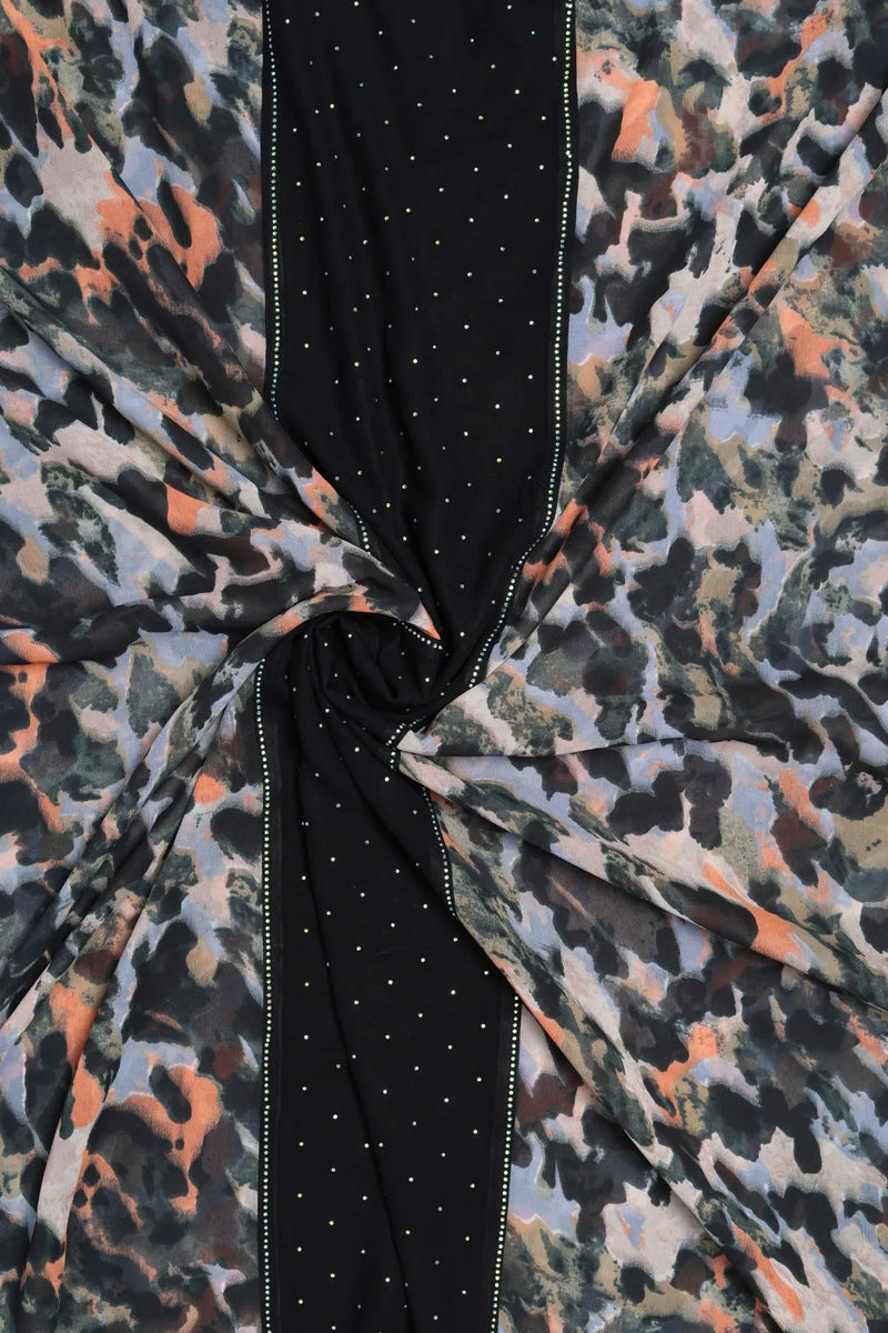 Multi colored Double Sided Stole For Abaya