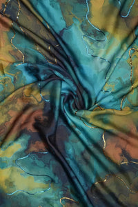 Multicolor Barbie With Digital Print with Positional Zari Fabric