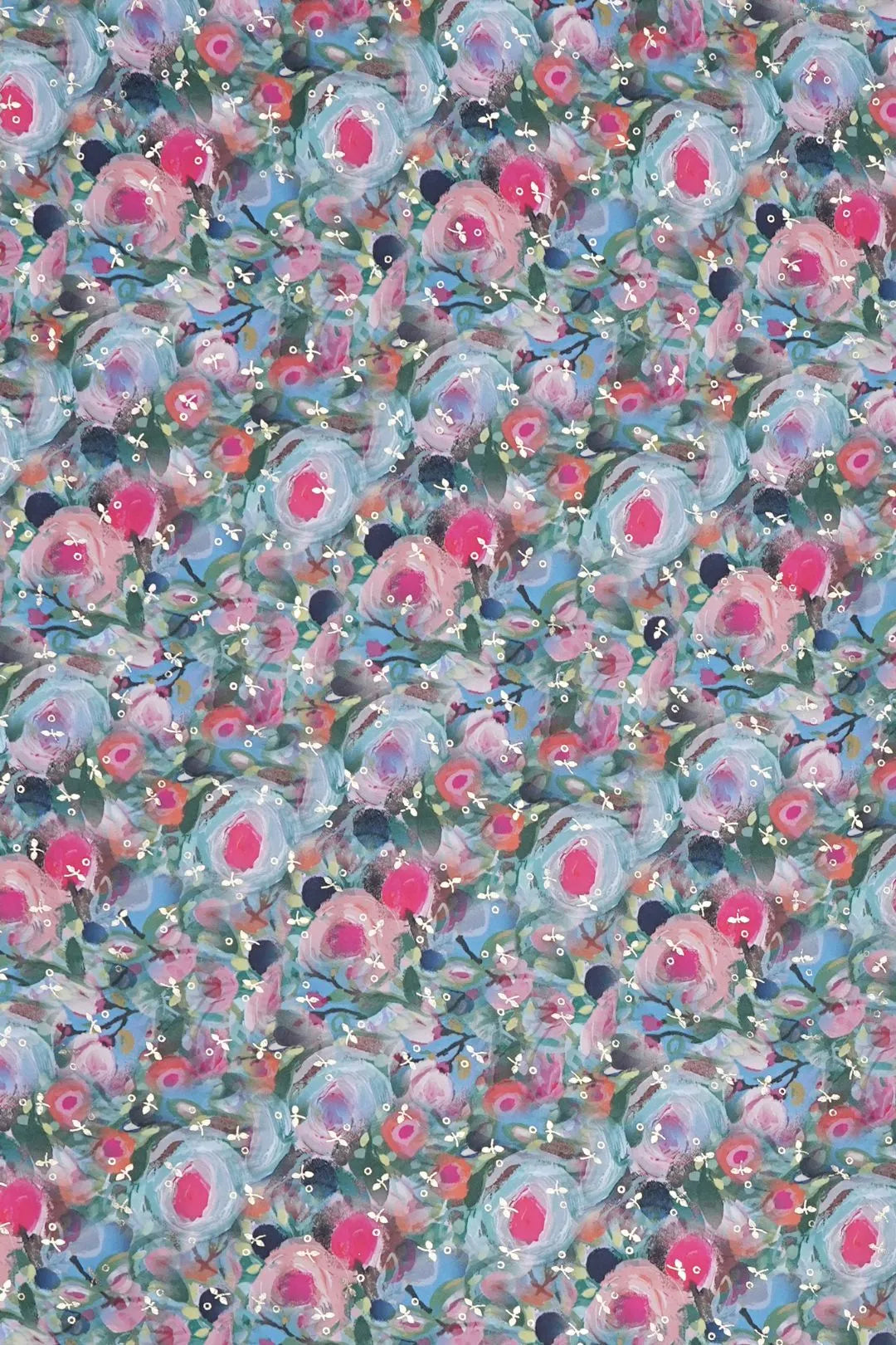 Multicolor Barbie With Foil Work Fabric