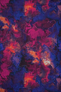 Multicolor Digital Print Barbie Fabric With Positional Zari