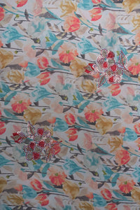 Multicolor Spangle Embroidery Barbie Fabrics