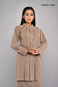 Neck Button Style Baju Kurung