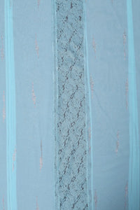 Sky Blue Neted Design Stole For Abaya