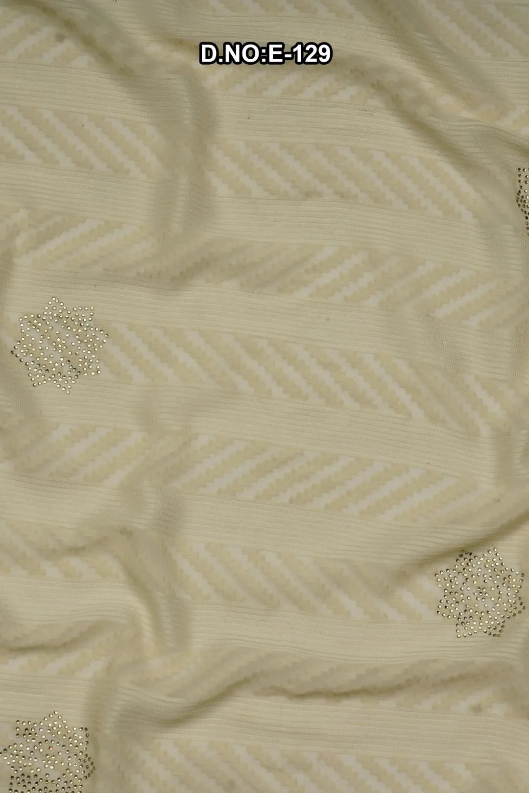 Off White Stonework Designer Stole For Abaya