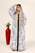 Floral Chiffon Shrug Open Front Long Women Full Length Modest Wear