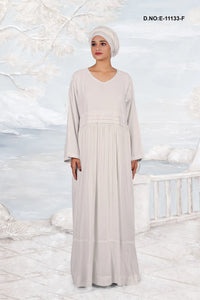 Off White Premium Designer Kaftan With Scarf For Women