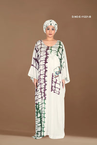 Olive Green Handcraft Farasa Dress Comfortable for all Women's