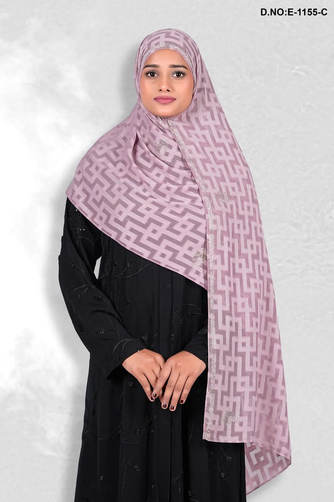 Onion Pink_Designer_Soft_Diamond_Stone_Work_Dupatta_For_Womens