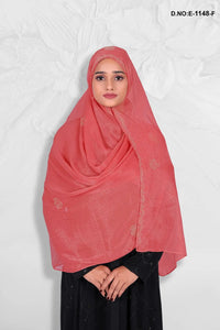 Onion Pink Sparkle and Shine Diamond Stone Work Dupattas