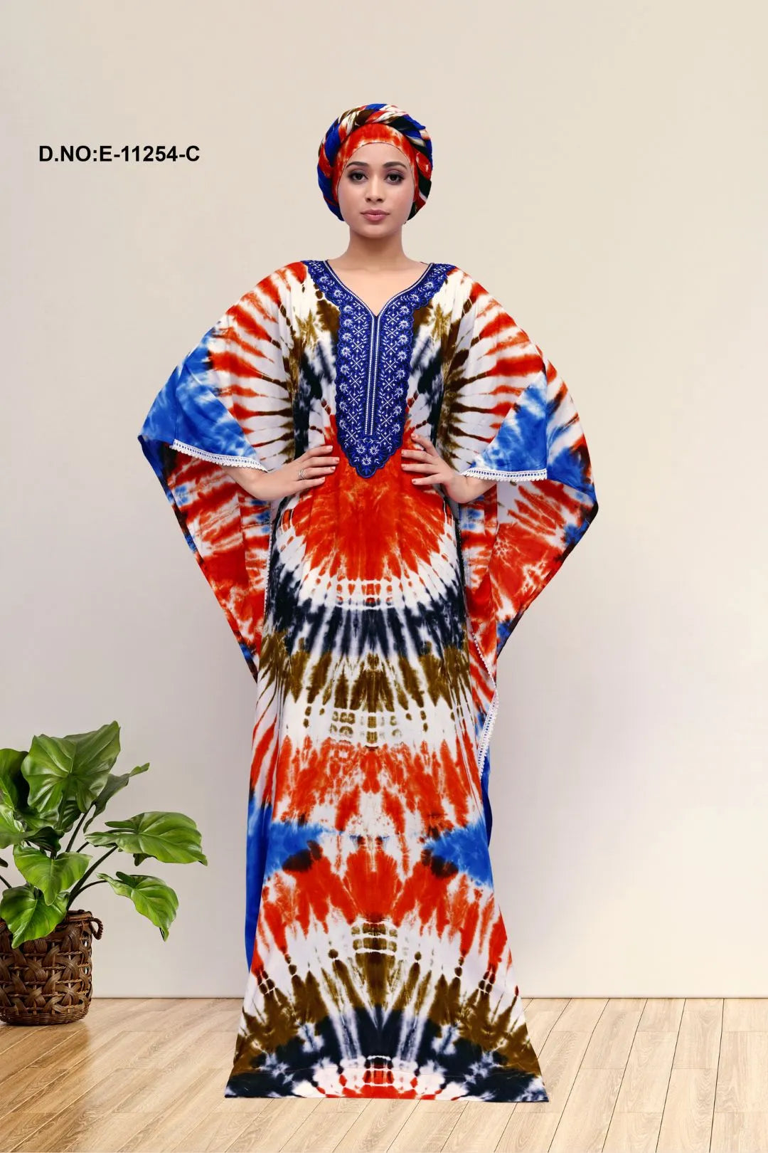 Orange Elegance Woven in Tradition Farasa Dress