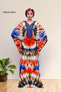 Orange Elegance Woven in Tradition Farasa Dress